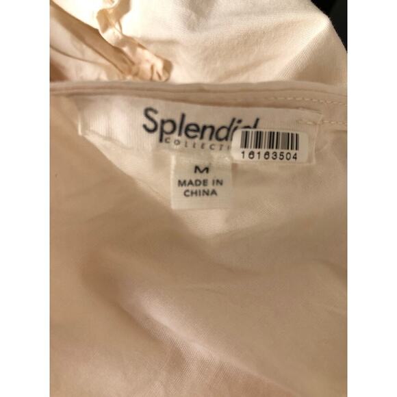 Splendid Blossom Dress Floral Sleeveless V-Neck Tiered Maxi Off-White Medium - Picture 5 of 7